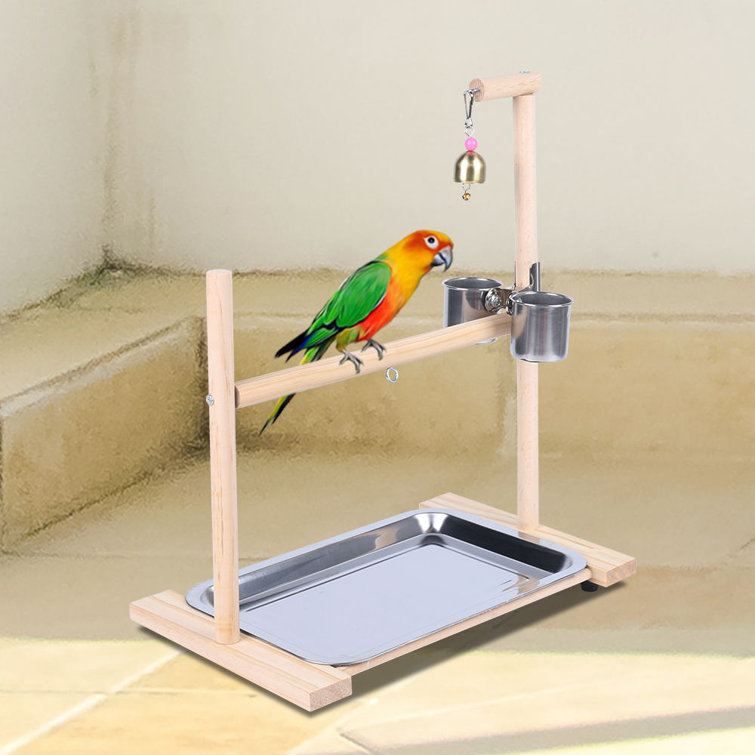DENFAR 16.93'' Wood Bird Play Stand for Table Top Wayfair